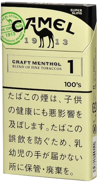 キャメル・クラフト・メンソール・1・100's・スリム のパッケージ